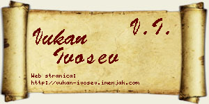 Vukan Ivošev vizit kartica